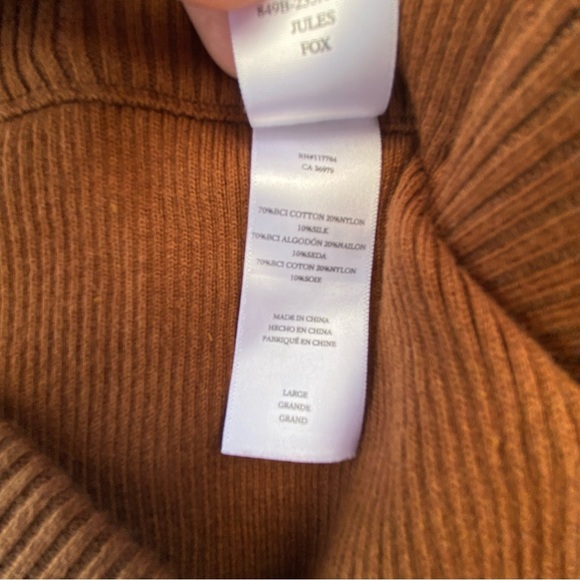 NWOT Rails Jules Ribbed Flare Cotton Silk Blend Pant in Fox size Large - Picture 10 of 16